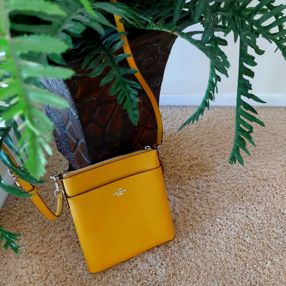 Authentic Gold Coach Leather Crossbody Bag..unused!